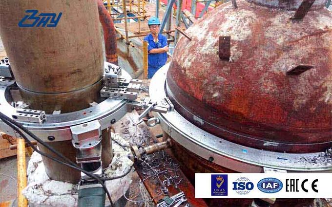 Corte hidráulico da tubulação da eficiência elevada e máquina de chanfradura no local
